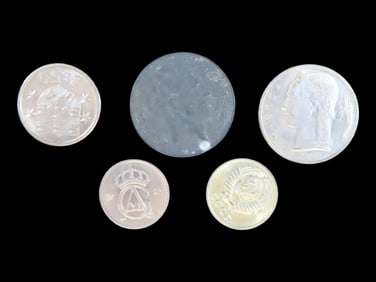 Lot of 5 Coins, Belgium 5 francs,Legend in Dutch-Belgie 1948-1981, Belgium5 frans, Legend in