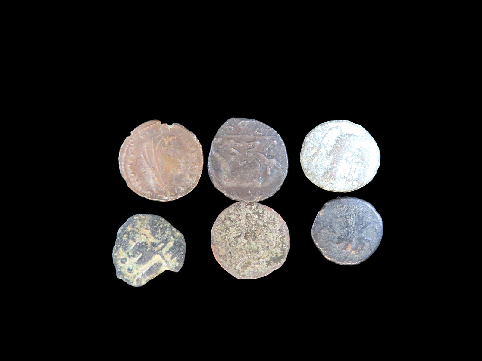 Lot of 6 Coins, Prussia 1 kreuzer 1787-1797, Naples 3 cavalli 1788-1792, Bohemia 1 pfennig (1 of 2)