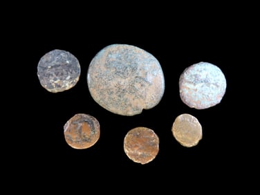 Lot of 6 Coins, USA 1 cent, Lincoln Wheat Penny 1909-1958, USA 1 cent, Lincoln Memorial Penny