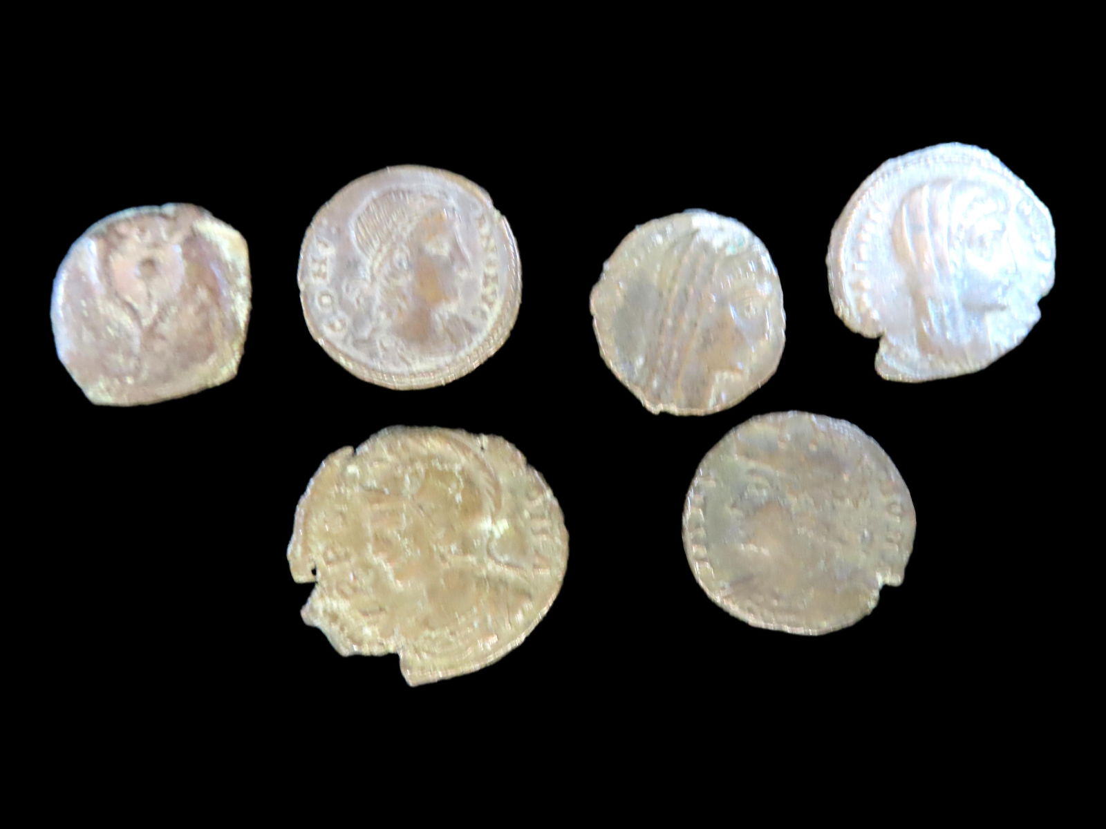 Lot of 6 Coins, Jammu and Kashmir 1/2 paisa 1878-1892, Prussia 1 kreuzer 1787-1797, Gubbio 1 (1 of 2)