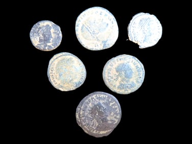 Lot of 6 Coins, Bologna 2 bolognini 1712-1716, Egypt 1 para 1808, Naples 6 tornesi 1799-1803,