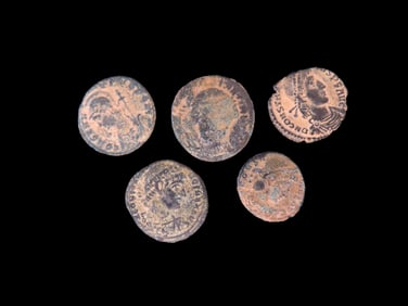 Lot of 5 Coins, Egypt 1 para 1808, Prussia 3 kreuzer 1771-1786, USA 1 cent, Lincoln Memorial Penny