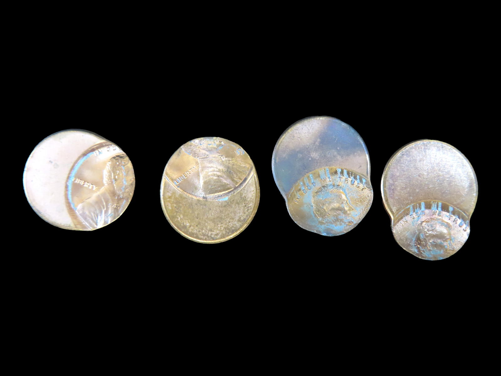 Lot of 4 Coins, USA 1 cent, Lincoln Memorial Penny 1959-2008, USA 1 cent, Lincoln Memorial Penny (1 of 2)