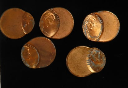 Lot of 5 Coins, USA 1 cent, Lincoln Memorial Penny 1959-2008, USA 1 cent, Lincoln Memorial Penny
