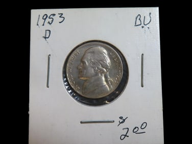 Lot of 1 Coin, USA 5 cents, Classic Jefferson Nickel 1938-2003.