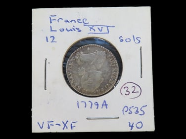 Lot of 1 Coin, France Louis XVI , 1779A