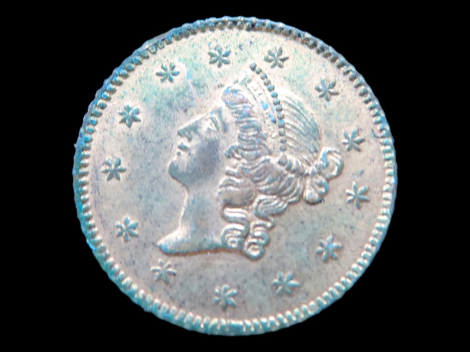 Lot of 1 Coin, USA 1 dollar, Liberty Head 1849-1854. (1 of 3)