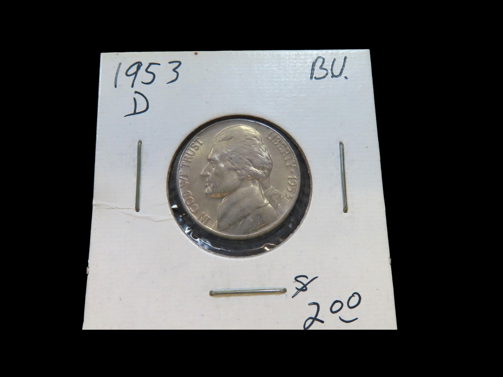 Lot of 1 Coin, USA 5 cents, Classic Jefferson Nickel 1938-2003. (1 of 3)