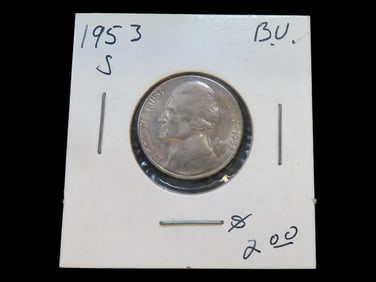 Lot of 1 Coin, USA 5 cents, Classic Jefferson Nickel 1938-2003.