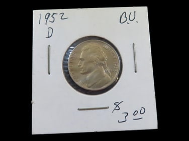 Lot of 1 Coin, USA 5 cents, Classic Jefferson Nickel 1938-2003.