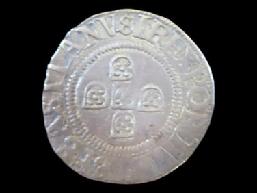 Lot of 1 Coin, Portugal- 1/2 Tostas Sebastian I (1557-1578) Lisbon Mint.