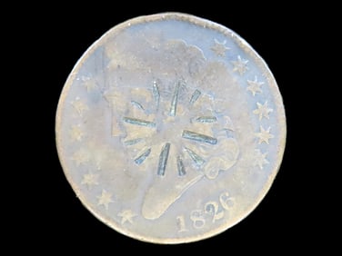 Lot of 1 Coin, Counterstamp 1/2 cent U.S. 1826 "E. Jackson"