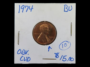 Lot of 1 coin,USA 1 cent,Lincoln Memorial Penny1974-D.