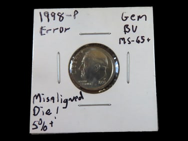 Lot of 1 coin,USA 1 Dime 1998-P.