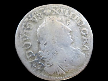 Lot of 1 Coin, France 4 soles 1674-1679.