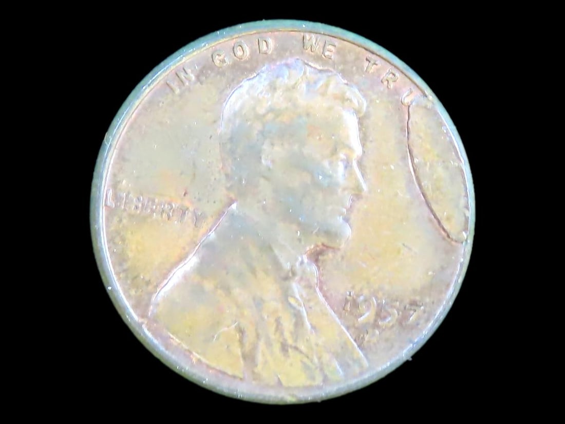 Lot of 1 Coin, USA 1 cent, Lincoln Wheat Penny 1909-1958, ( 1957). (1 of 3)