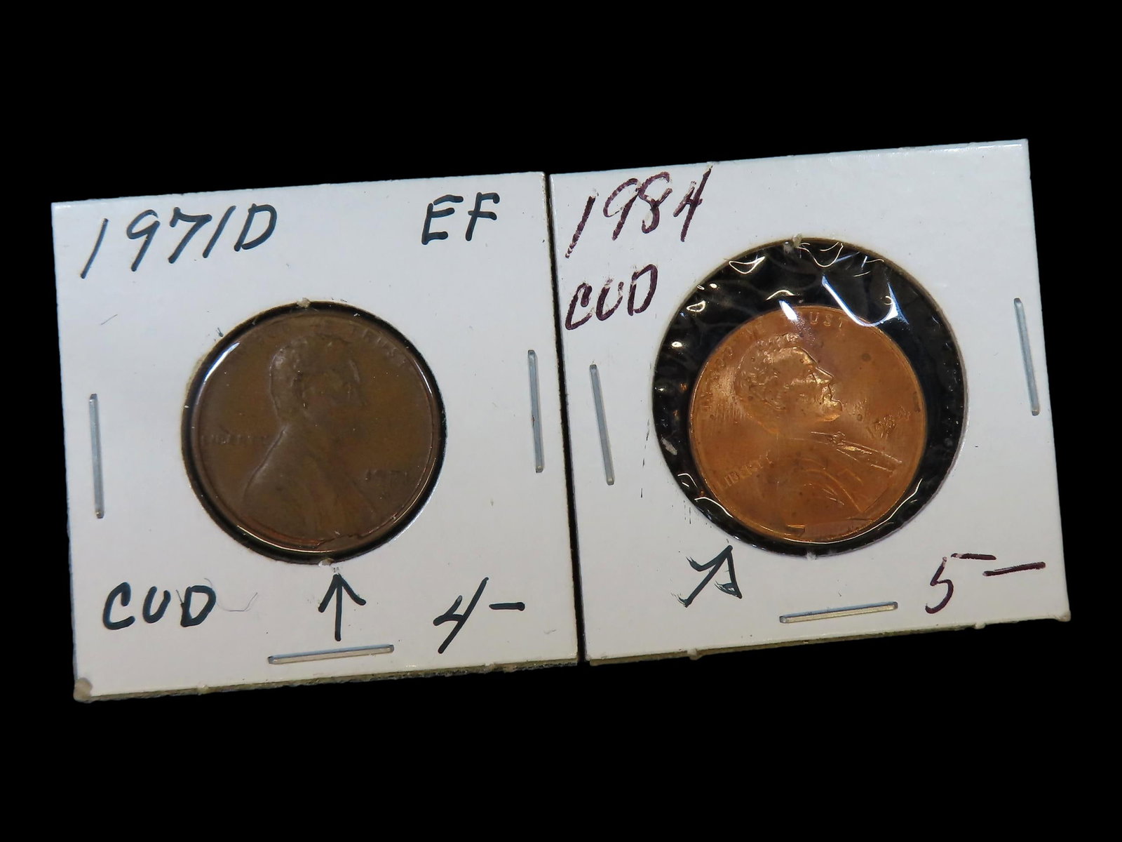 Lot of 2 Coins, USA 1 cent, Lincoln Memorial Penny 1959-2008(1971), USA 1 cent, Lincoln Memorial: Lot of 2 Coins, USA 1 cent, Lincoln Memorial Penny 1959-2008(1971), USA 1 cent, Lincoln Memorial Penny 1959-2008,(1984).