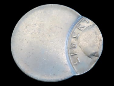 Lot of 1 Coin, Nickel , off centered.