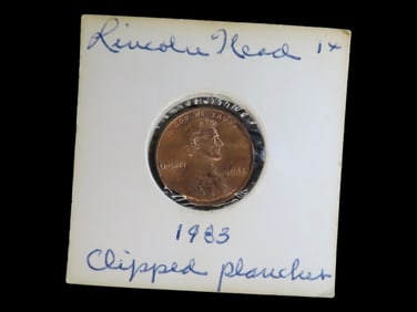 Lot of 1 Coin, Penny 1983- Chipped.