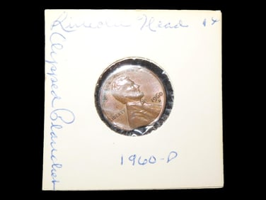 Lot of 1 Coin, USA 1 cent, Lincoln Memorial Penny 1959-2008, (1960- chipped).