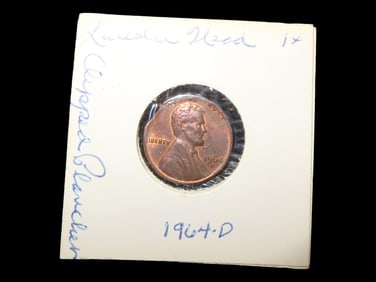 Lot of 1 Coin, USA 1 cent, Lincoln Memorial Penny 1959-2008, ( 1954-Chipped).