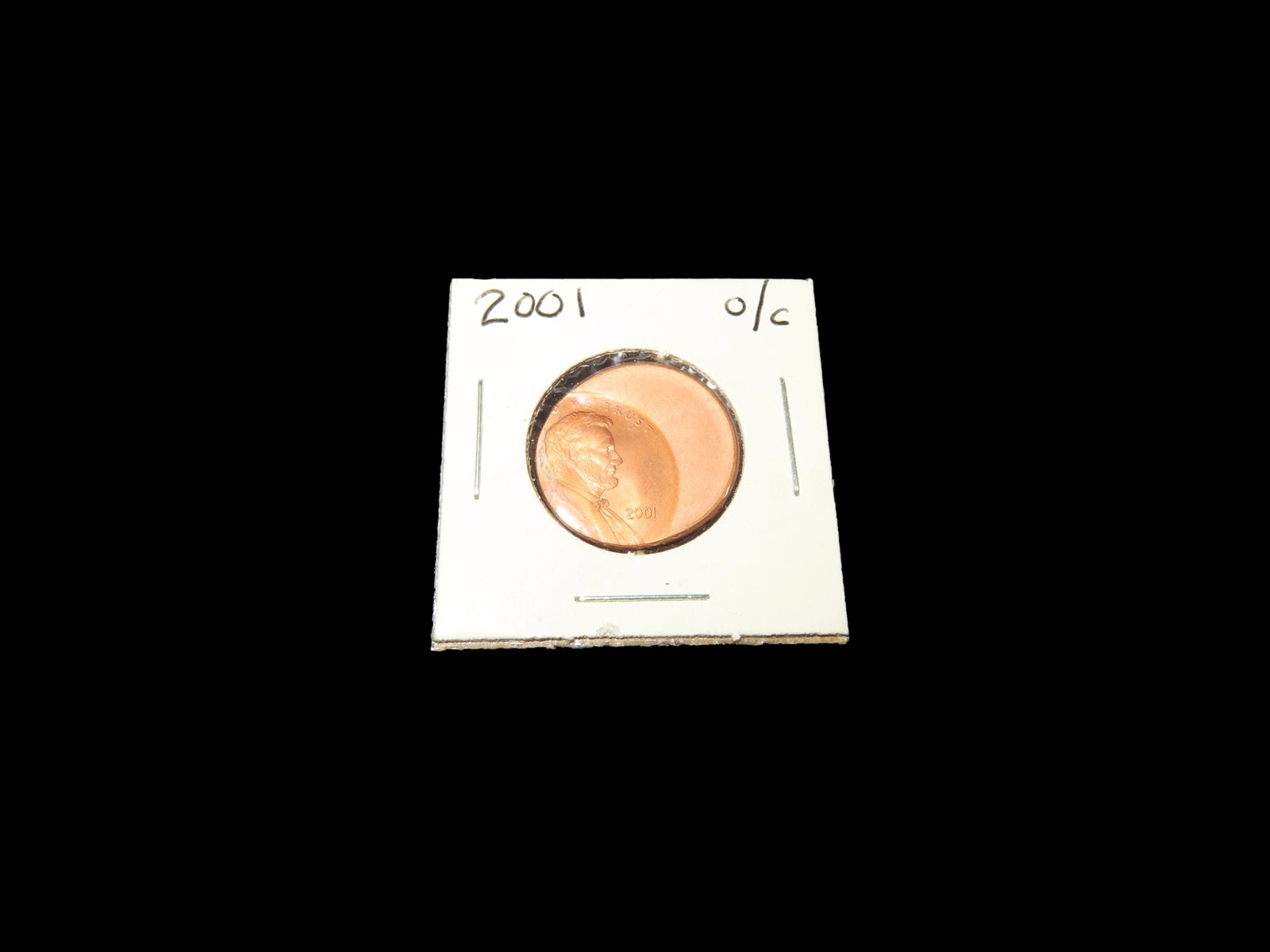 Lot of 1 Coin, USA 1 Cent, Lincoln Memorial Penny 1959-2008,( 2001- off centered).: Lot of 1 Coin, USA 1 Cent, Lincoln Memorial Penny 1959-2008,( 2001- off centered).