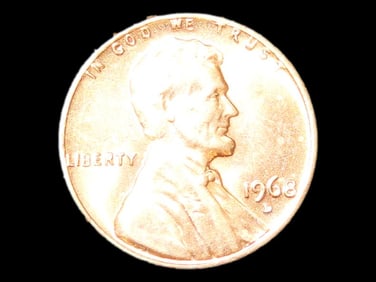 Lot of 1 Coin, USA 1 cent, Lincoln Memorial Penny 1959-2008, (1968).