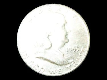 Lot of 1 Coin, USA 1/2 dollar, Franklin Half Dollar 1948-1963,(1955).