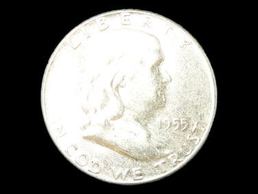 Lot of 1 Coin, USA 1/2 dollar, Franklin Half Dollar 1948-1963, (1955).