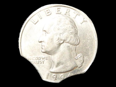 Lot of 1 Coin, USA 1/4 dollar, Washington Quarter 1932-1998,( chipped).