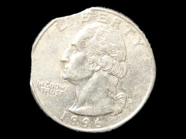 Lot of 1 Coin, USA 1/4 dollar, Washington Quarter 1932-1998,(1996 double chipped).