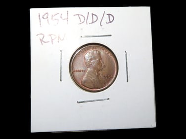 Lot of 1 Coin, USA 1 cent, Lincoln Wheat Penny 1909-1958, (1954).