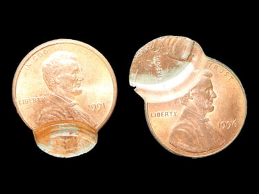 Lot of 2 Coins, USA 1 cent, Lincoln Memorial Penny 1959-2008, (1996), USA 1 cent, Lincoln Memorial