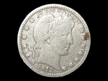 Lot of 1 Coin, USA 1/4 dollar, Barber Quarter 1892-1916.