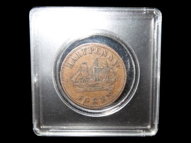 Lot of 1 Coin, Canadian Provinces 1 cent, fisheries and Agricullture 1855.