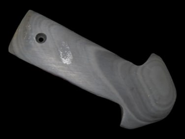 4 3/4" Banded Slate Anchor / Shovel Pendant, Motely COA, Coshocton Co. Ohio, ex Dr. Copeland