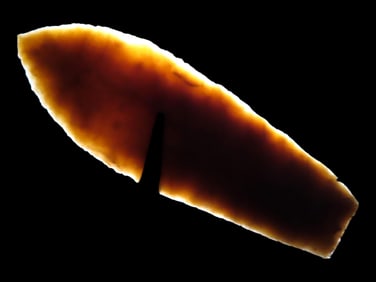 3 5/8" Agate Basin, Uvalde Co. Texas, Motely COA, Very well Flaked Example, Nice & Thin, Highly