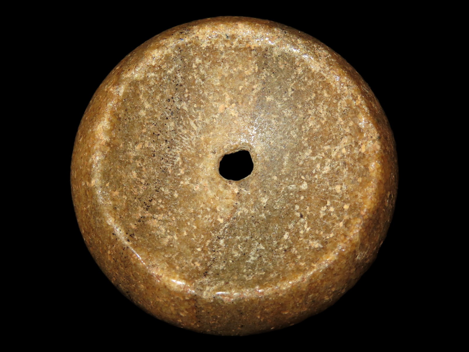 Incredible Perforated Quartz Cahokia Discoidal, Perino & Motley COA's, found in Pike County (1 of 6)