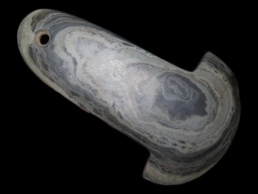 Exceptional 4 1/4" Anchor Pendant, Stark County Illinois Motley COA, Wonderful Vivid Banding,