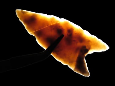 Translucent Meserve, Uvalde County Texas, Motley COA, Thin & well Flaked example with great patina,