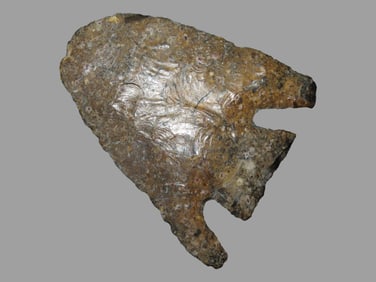 Incredible 3 1/2" Smith / Calf Creek, McCurtain Co. Oklahoma, Dickey & Motley COA's. Made from an