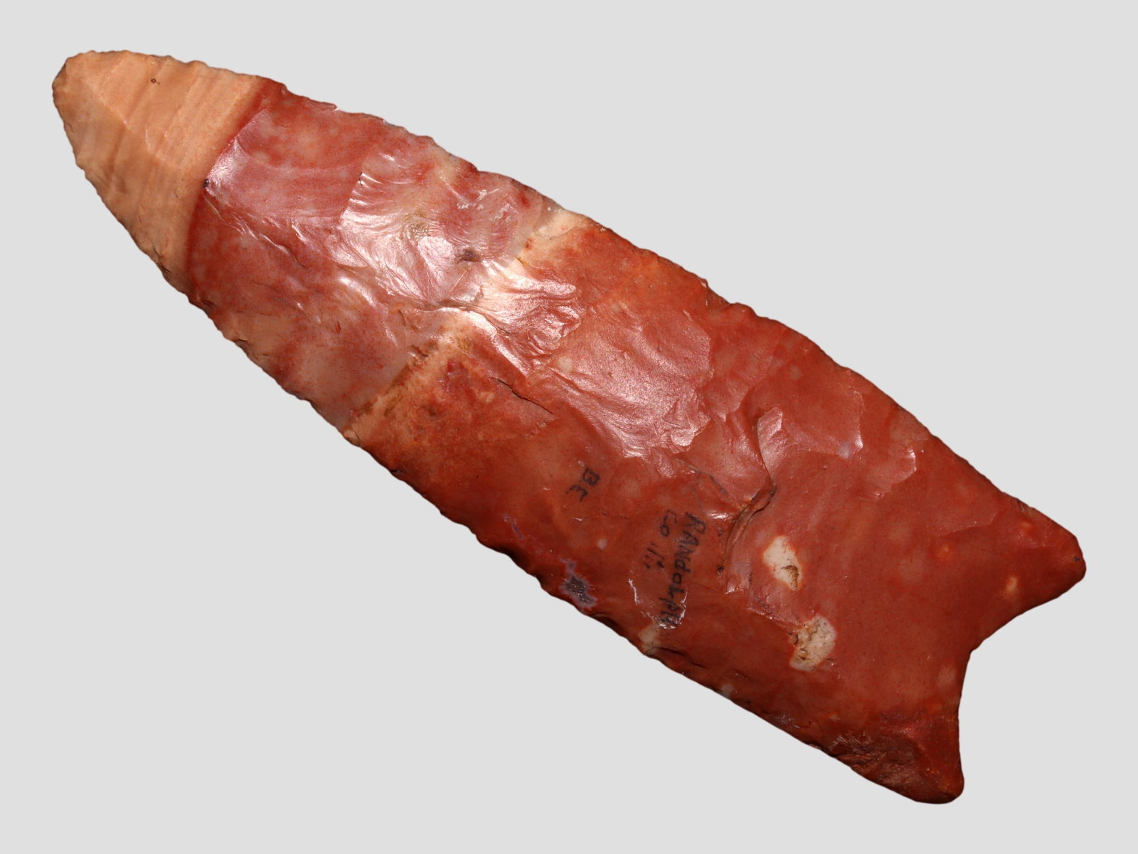 Gorgeous Red & Orange 3 5/16" Clovis, Randolph County Illinois, Motley COA, out of Roy's Personal (1 of 8)