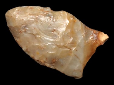 Colorful 1 1/2" Paleo Fluted Clovis, Crawford County Illinois, Tom Davis COA, Found by Bill Kirtner,