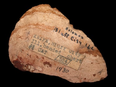 Colorful 3 3/8" Hopewell North Blade, Fayette County Illinois, Motley COA, Found near Bluff City.