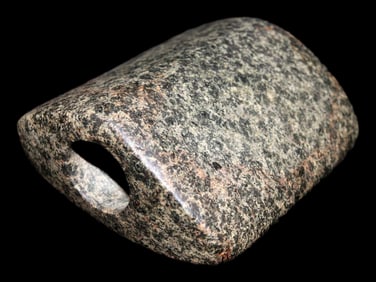 Remarkable Granite Saddle Bannerstone, Dickey COA, found in Adams County Illinois, very colorful