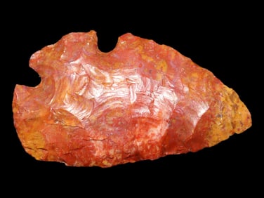 Beautiful Alibates Corner Tang, Lincoln County Colorado, 1 3/8" long, very colorful example, Indian