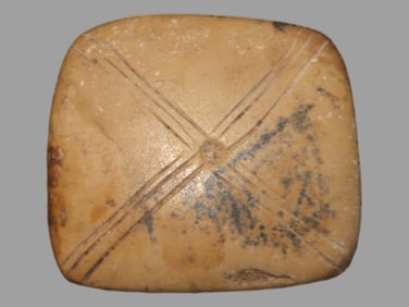 Rare Engraved Cahokia Tablet, Madison County Illinois, Dickey & Motley COA's. Found by Thomas Santon