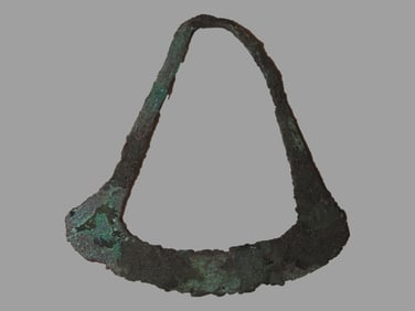 Amazing OCC Copper Crescent Knife, Vilas County Wisconsin, Wonderful Example of a more Rare Style,