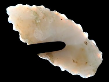 2 1/8" Serrated Agate Knife, Eastern Colorado, Highly Translucent Agate, Nicely Serrated on both