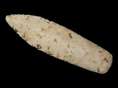 Amazing 3 7/8" Agate Basin, Boone County Missouri, Motley COA, Nice Classic Medial Ridge Flaking ,